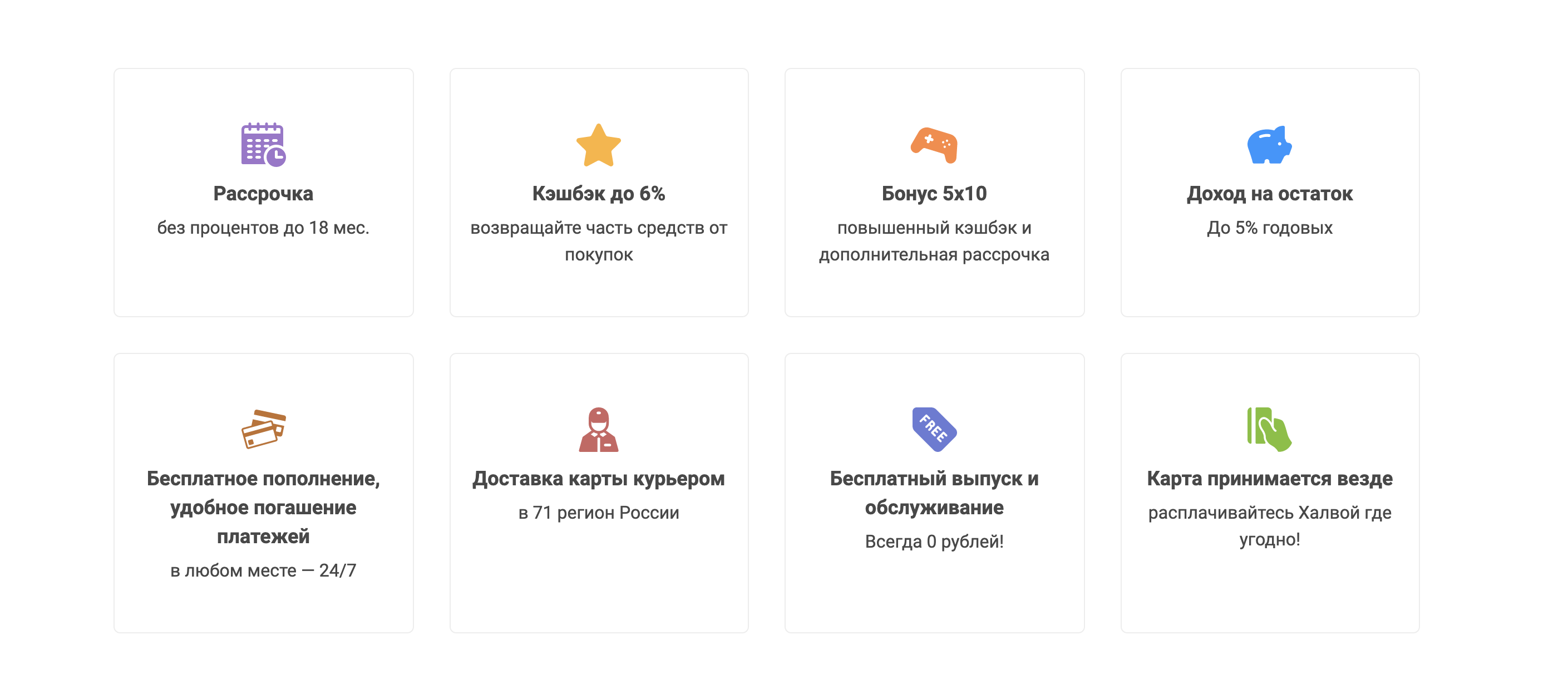 Преимущества карты Халва